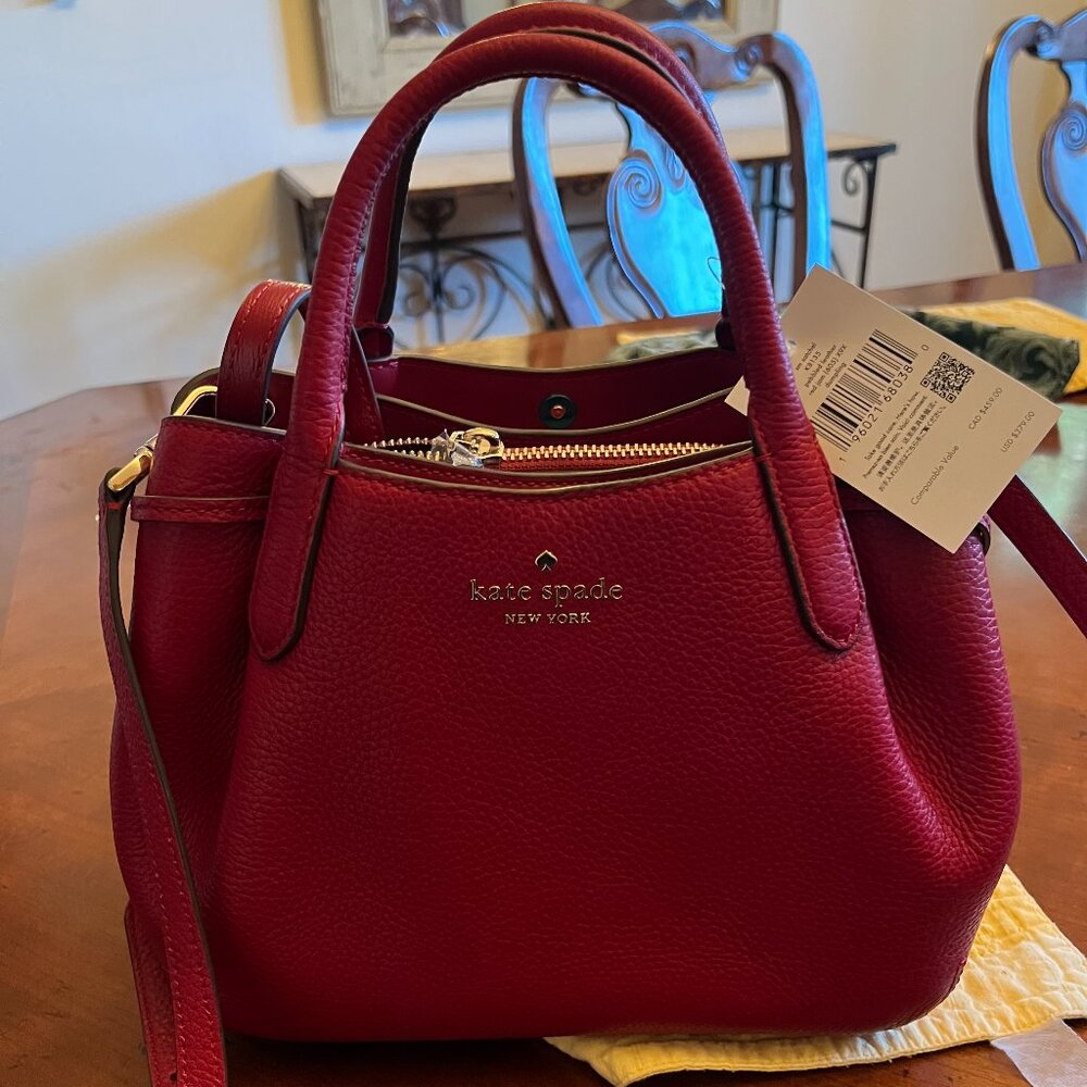 NWT Kate Spade Small Dumpling Bag in Red Jam